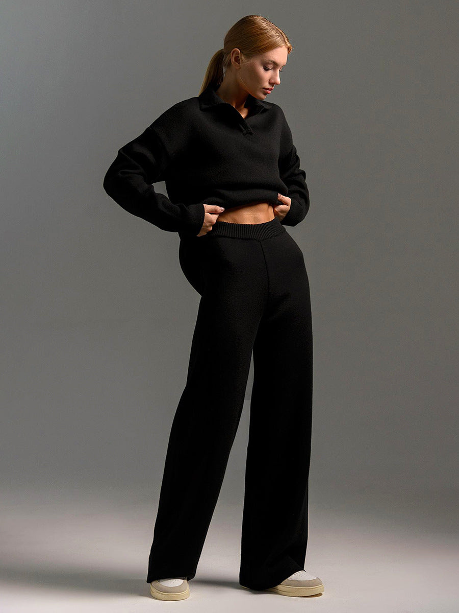 Lune London | Women's Loungewear Set - Oversized Sweater and Wide Leg Pants