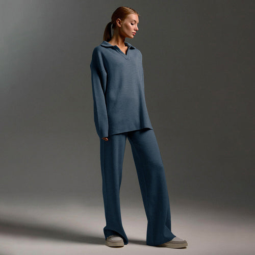 Amarae | Women's Loungewear Set - Oversized Sweater and Wide Leg Pants