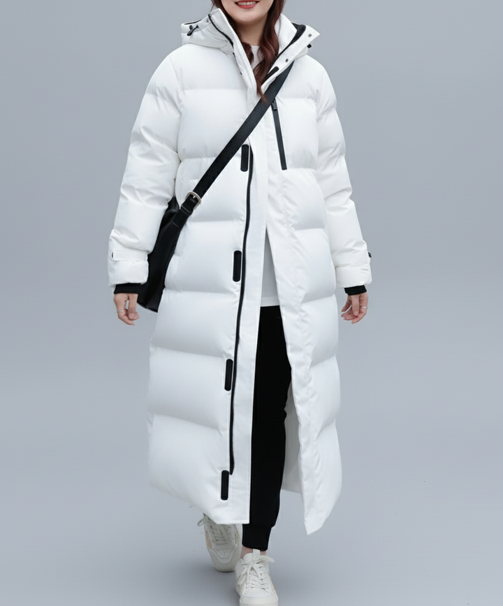 Long women's down coat | Plus sizes