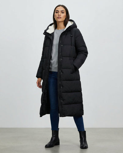 Long women's down coat | Plus sizes