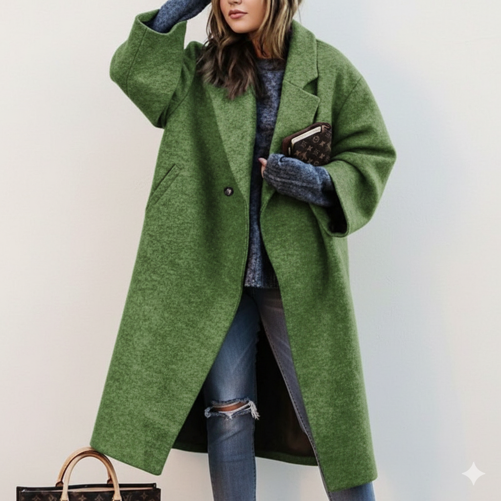 Lune London | Women Long Wool Coat Plus Sizes