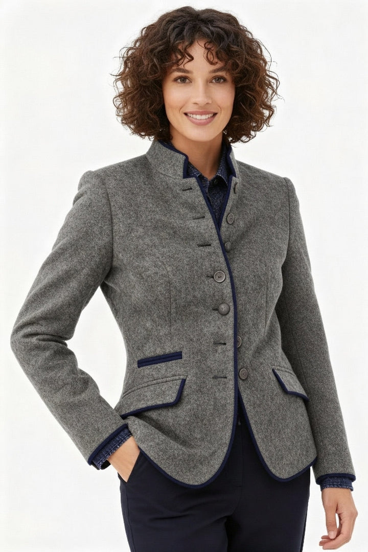 Amarae | Multi-Button Women's Jacket Made Of Wool with Color Combination