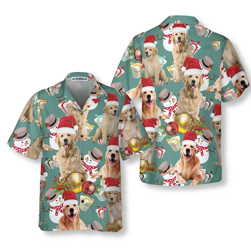 Amarae | Hawaiian shirt Golden Retriever Christmas, Hawaiian shirt Golden Retriever Christmas for dogs, Christmas gift for dog lovers