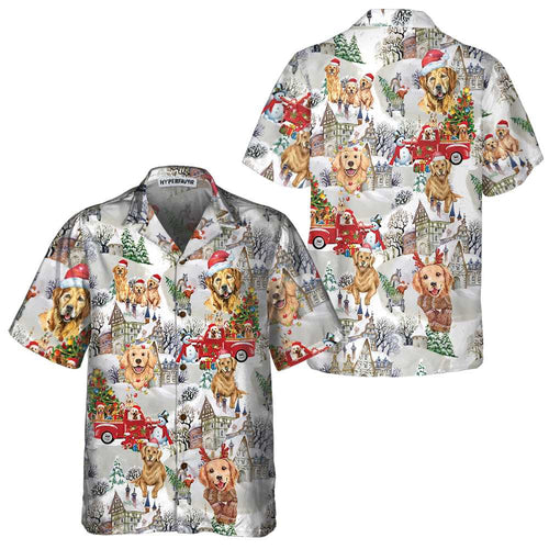 Amarae | Hawaiian shirt Golden Retriever for Christmas, Golden Retriever Christmas T-shirt, Christmas gift for Golden Retriever lovers
