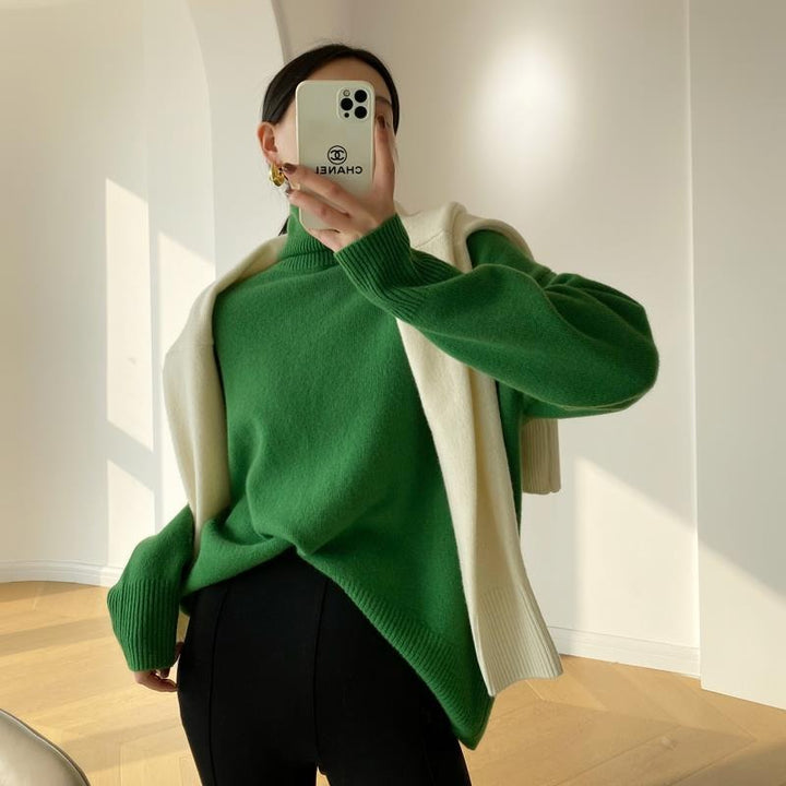Lune London | Turtleneck Sweater - Soft Knit - Loose Fit - Long Sleeves