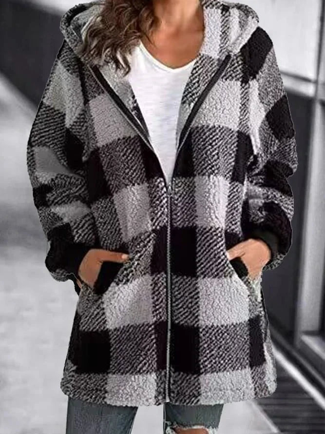 Amarae | Oversized Check Coat Plus Size