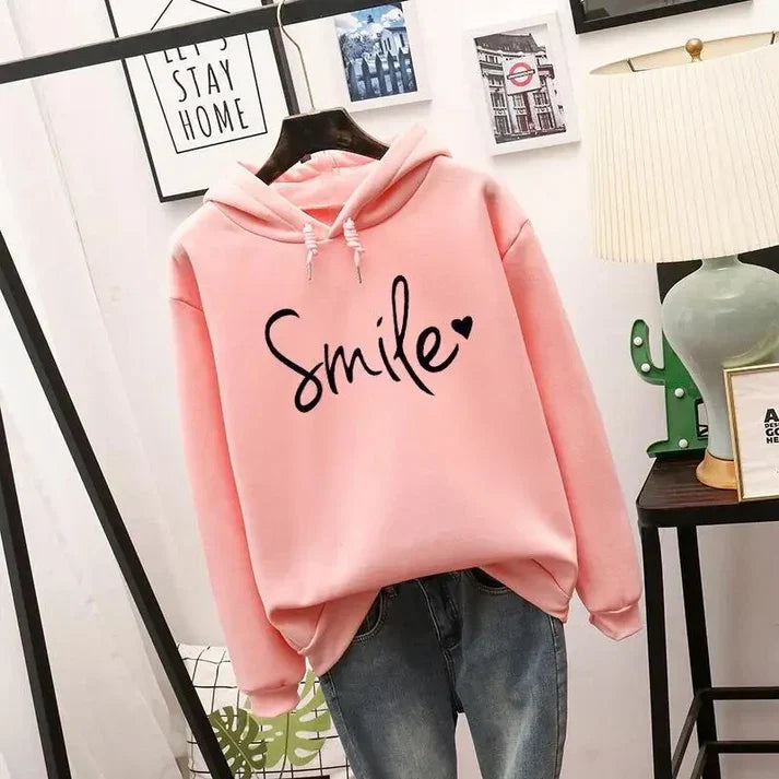 Amarae | Comfortable "Smile" Graphic Hoodie