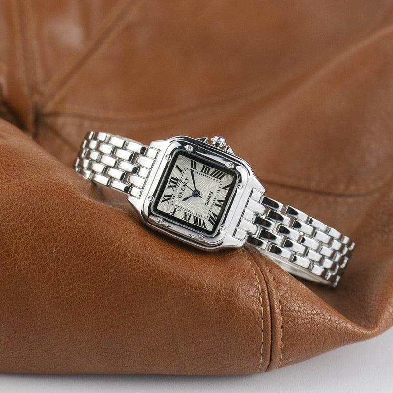 Lune London | Square women's watch with steel band