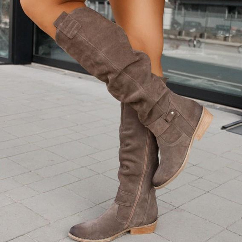 Amarae | Warm Suede Boots - Cozy Winter Shoes