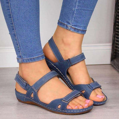 Amarae | Bliss Clark Orthopedic Summer Sandals with Velcro Closure for Women