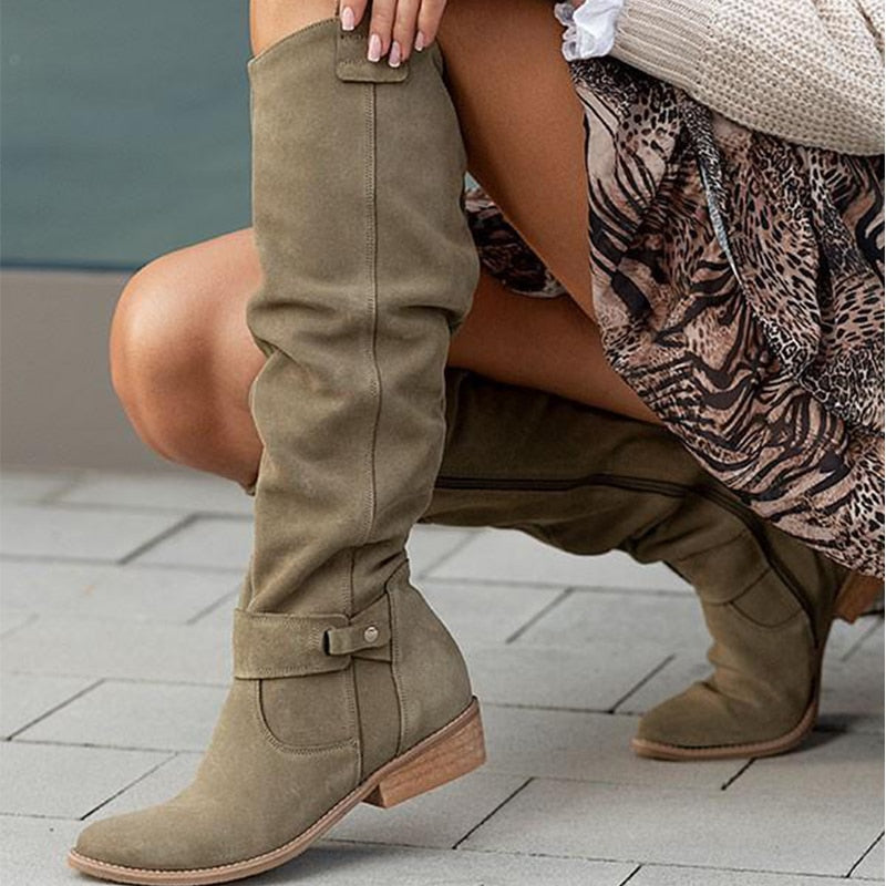 Amarae | Warm Suede Boots - Cozy Winter Shoes