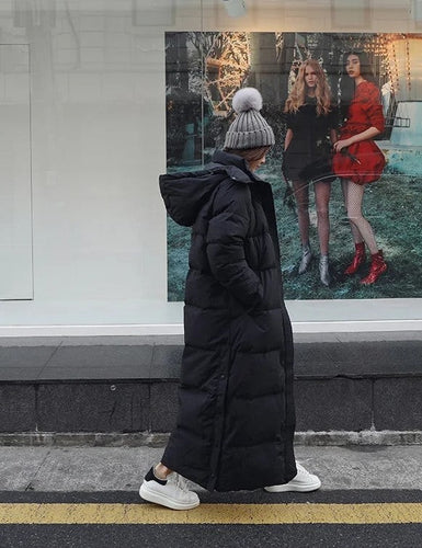 Amarae | Long Down Jacket Padded and Water-Repellent Hood and Zipper Closure