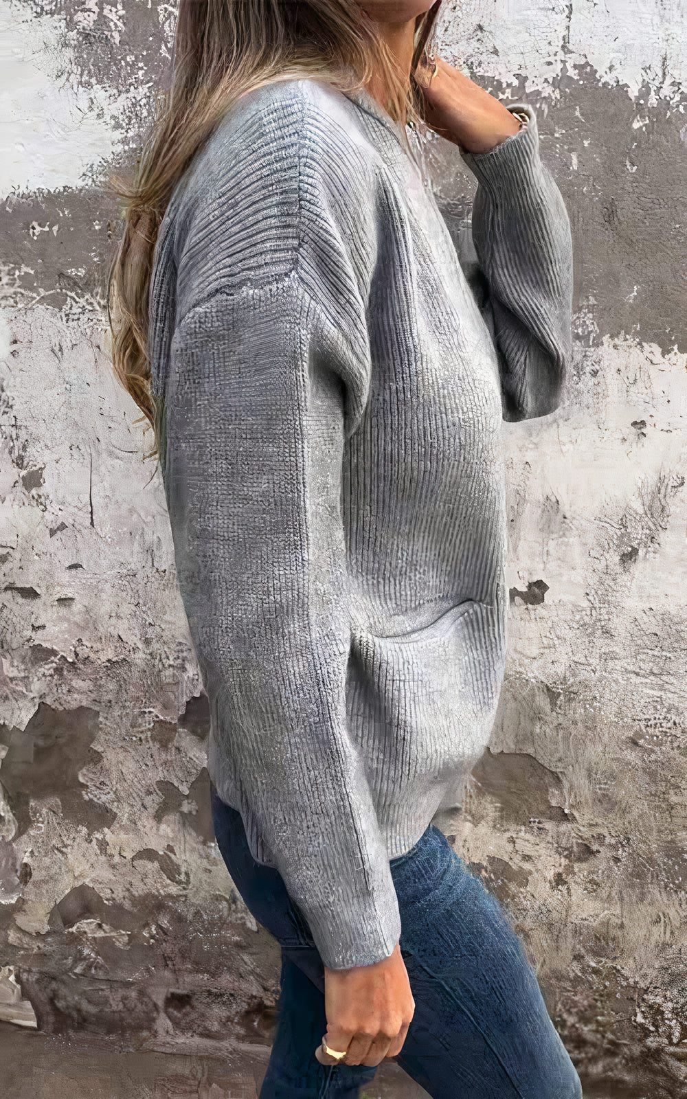 Amarae | Zipped knit jacket - Elegant transitional jacket for everyday and leisure