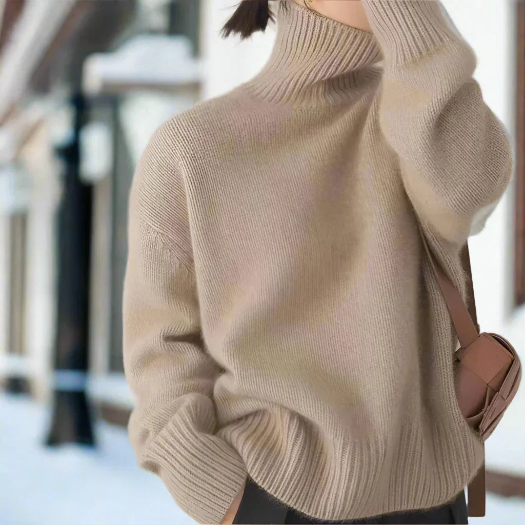 Lune London | Turtleneck Sweater - Knit - Oversized Fit - Long Sleeved Comfortable