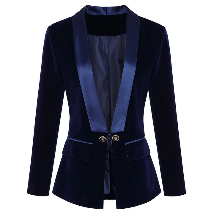 Lune London | Velvet Blazer with Satin Lapel