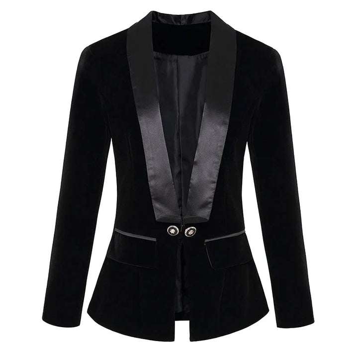 Lune London | Velvet Blazer with Satin Lapel