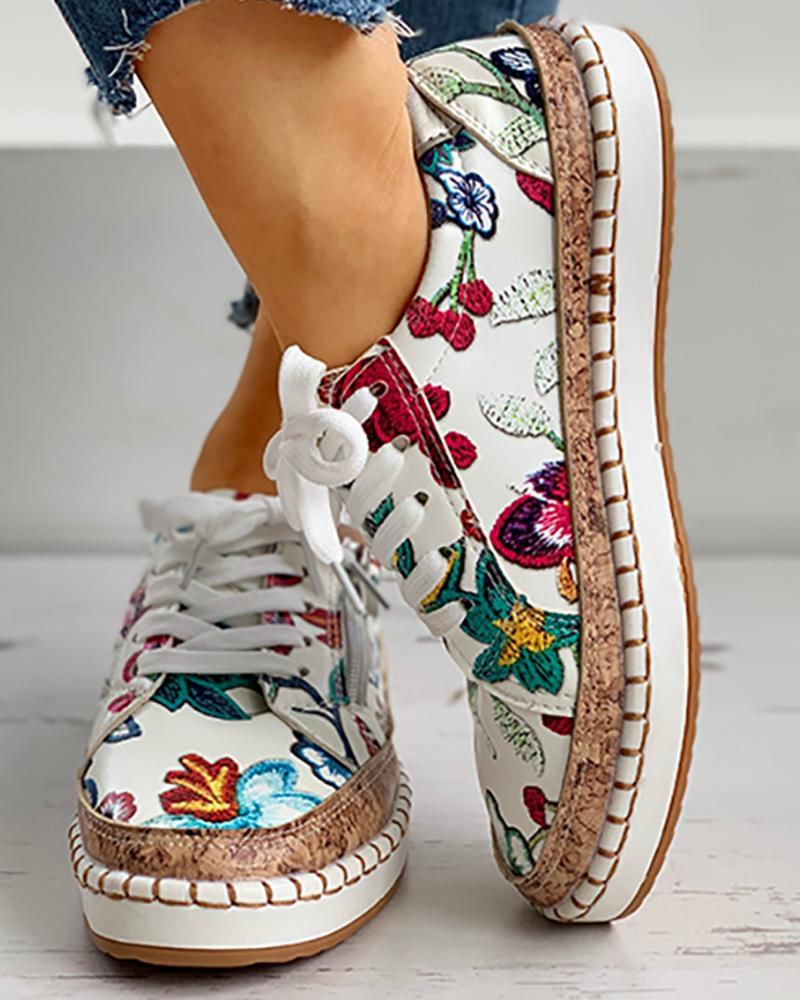 Lune London | Orthopedic sports shoes with floral pattern