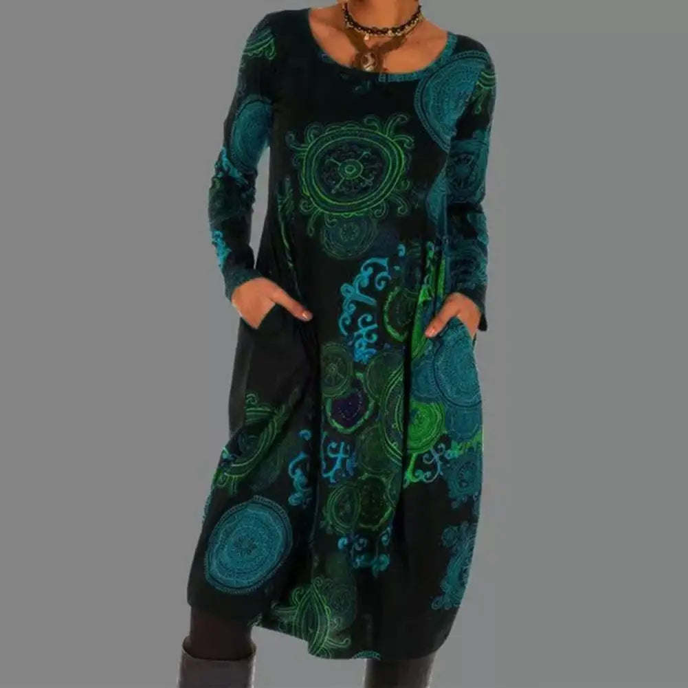 Lune London | Bohemian-Style Dress with Round Neck for Women