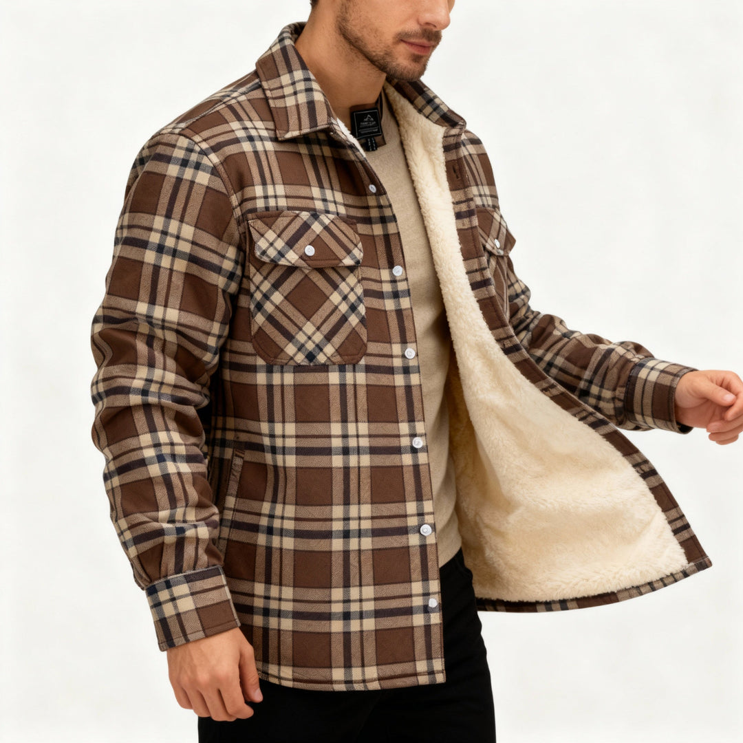 Lune London | Fleece-Lined Checked Jacket – Warm & Stylish