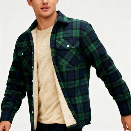 Amarae | Fleece-Lined Checked Jacket – Warm & Stylish