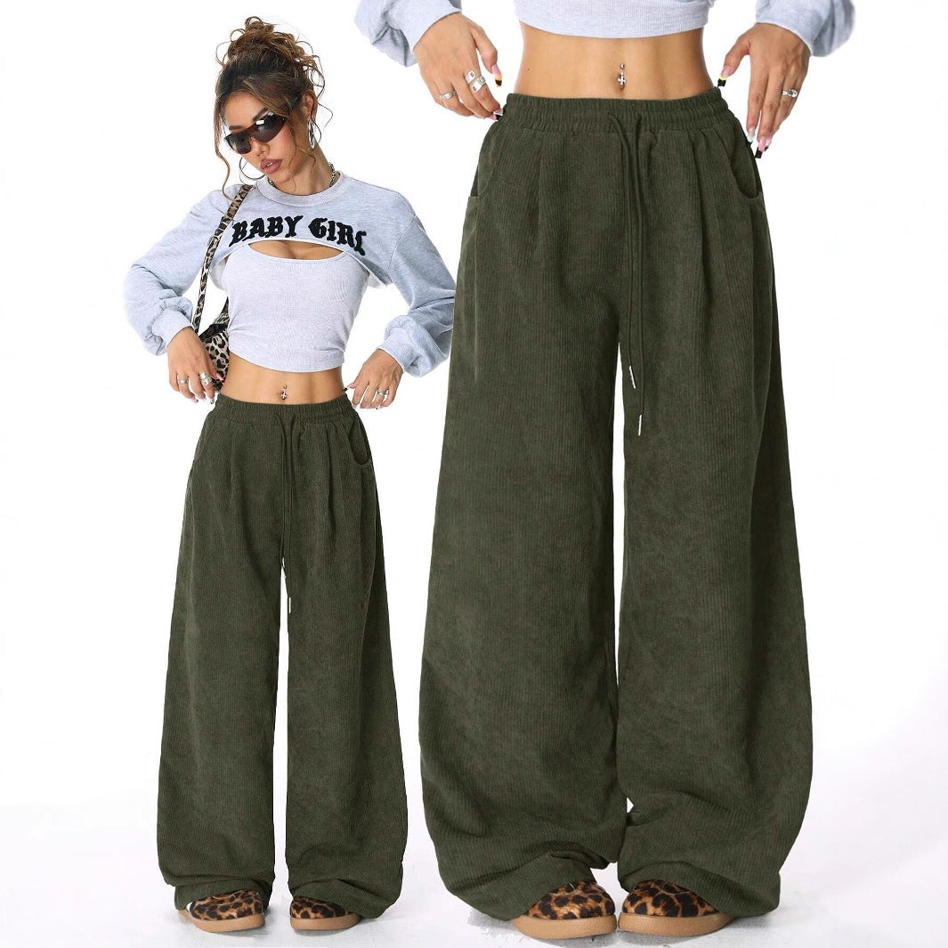 Lune London | Women's wide Cordura pants with elastic waist