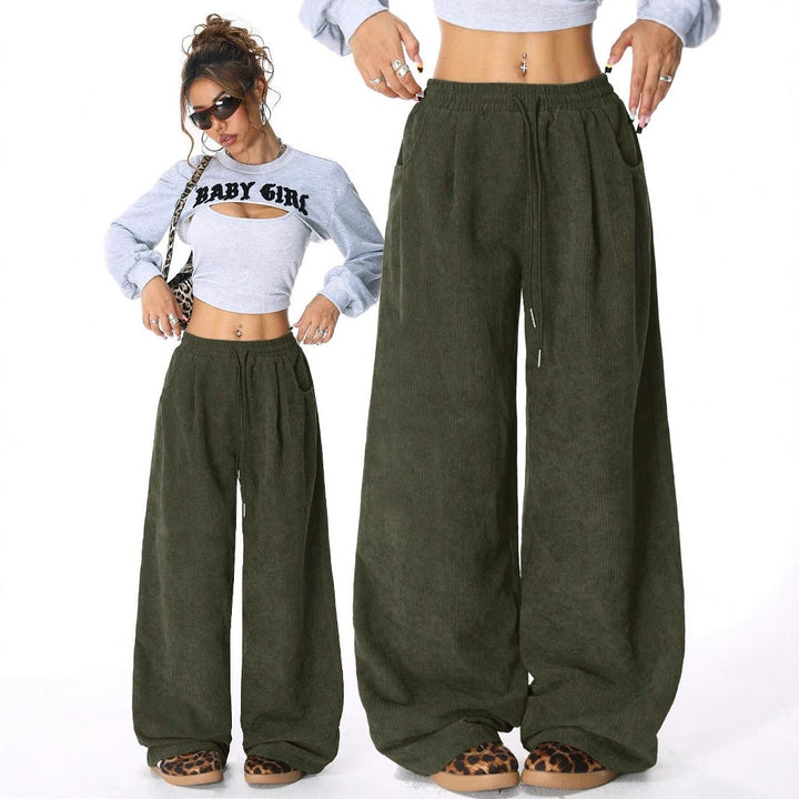 Lune London | Women's wide Cordura pants with elastic waist