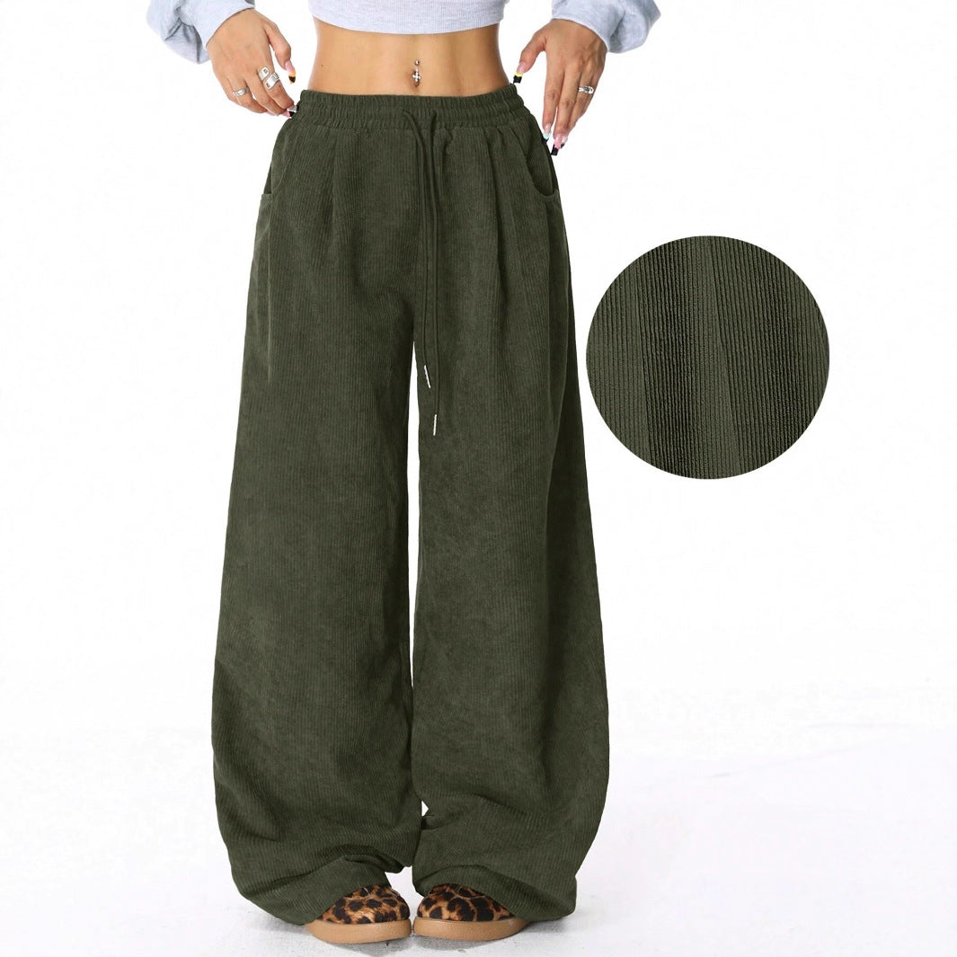 Lune London | Women's wide Cordura pants with elastic waist
