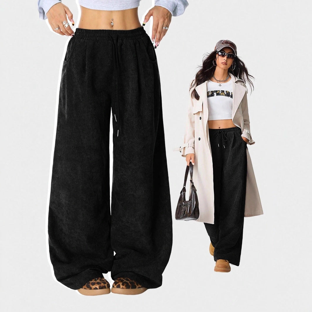 Lune London | Women's wide Cordura pants with elastic waist