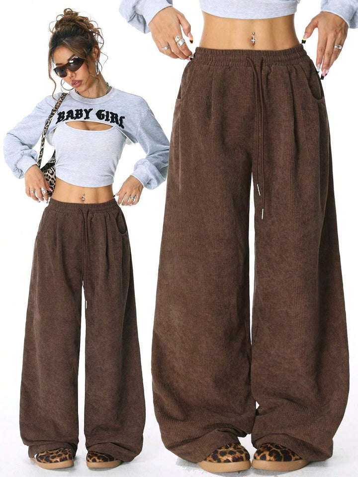 Lune London | Women's wide Cordura pants with elastic waist