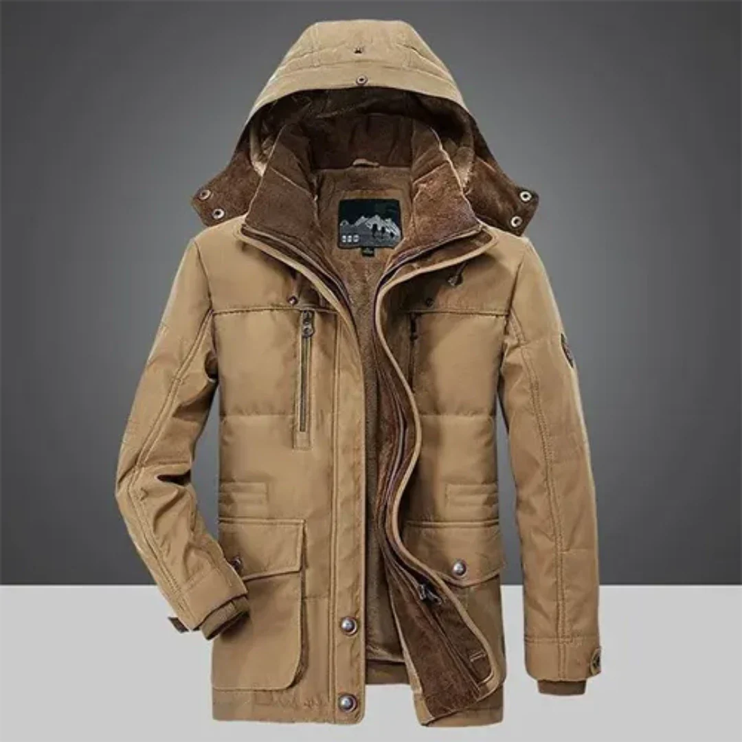 Lune London | Veste - Manteau d'hiver classique et chaud avec capuche