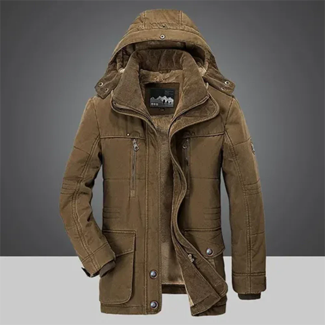 Lune London | Veste - Manteau d'hiver classique et chaud avec capuche