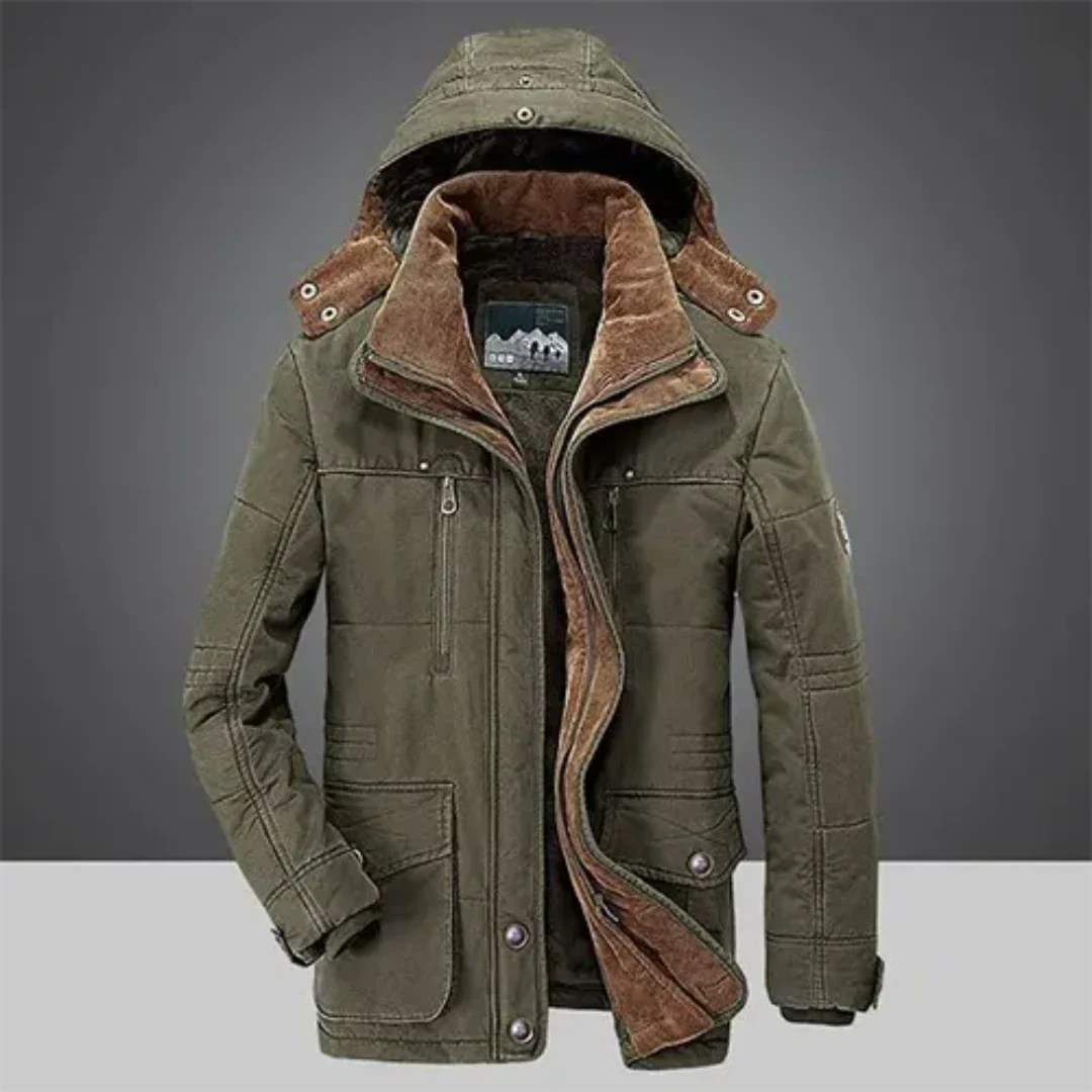 Lune London | Veste - Manteau d'hiver classique et chaud avec capuche