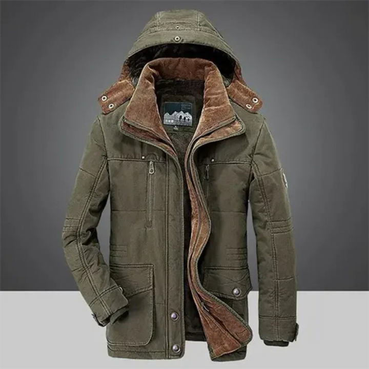Lune London | Veste - Manteau d'hiver classique et chaud avec capuche