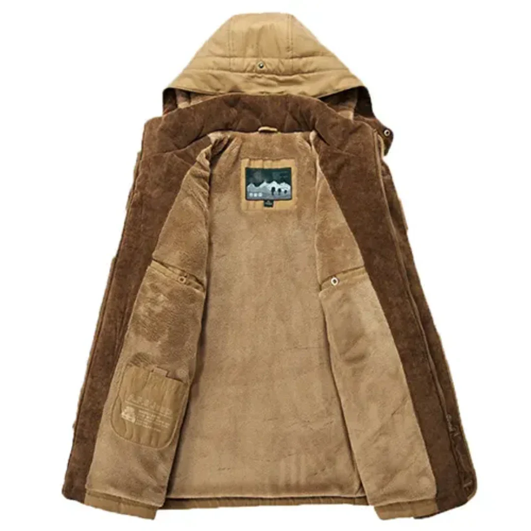Lune London | Veste - Manteau d'hiver classique et chaud avec capuche