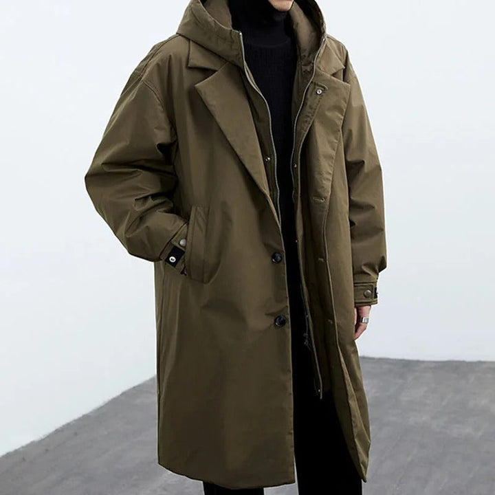 Lune London | Puffer-Trench Coat with Hood - Long Waterproof Coat