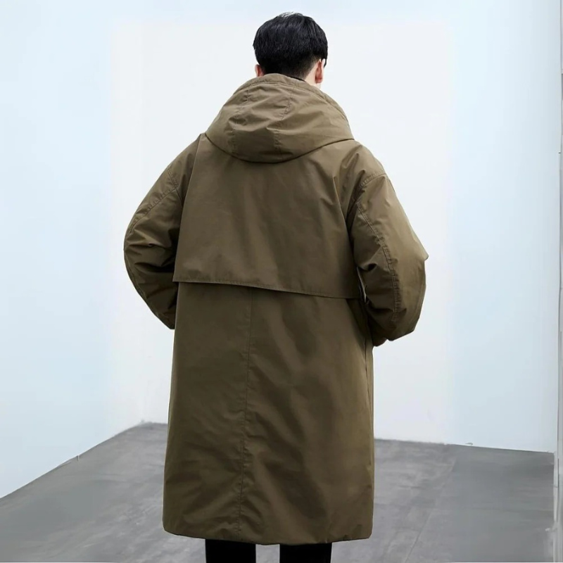 Lune London | Puffer-Trench Coat with Hood - Long Waterproof Coat