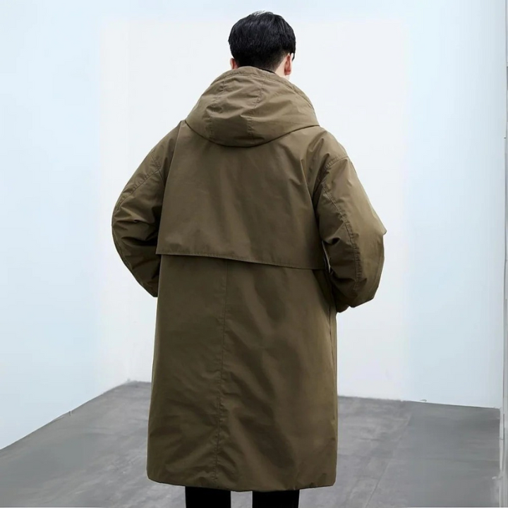Lune London | Puffer-Trench Coat with Hood - Long Waterproof Coat