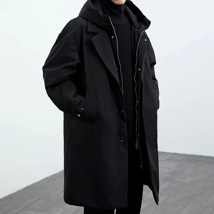 Lune London | Puffer-Trench Coat with Hood - Long Waterproof Coat