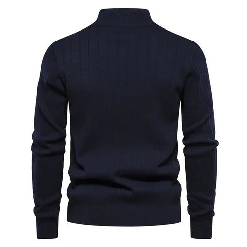 Amarae | Sweater - Half-zip ribbed structure high neck