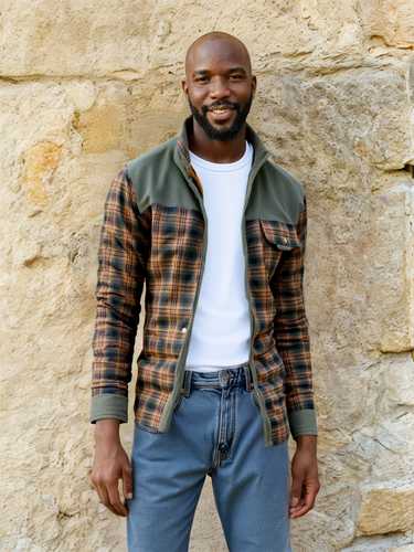 Amarae | Winter Jacket - Lightweight and insulated with plaid pattern