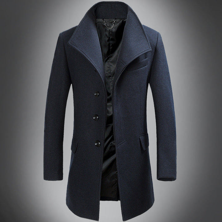 Lune London | Wool coat - Slim fit, button closure with lapel collar