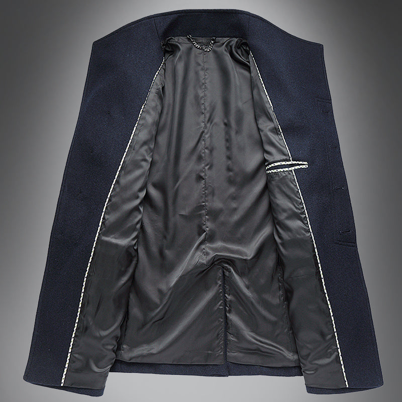 Lune London | Wool coat - Slim fit, button closure with lapel collar
