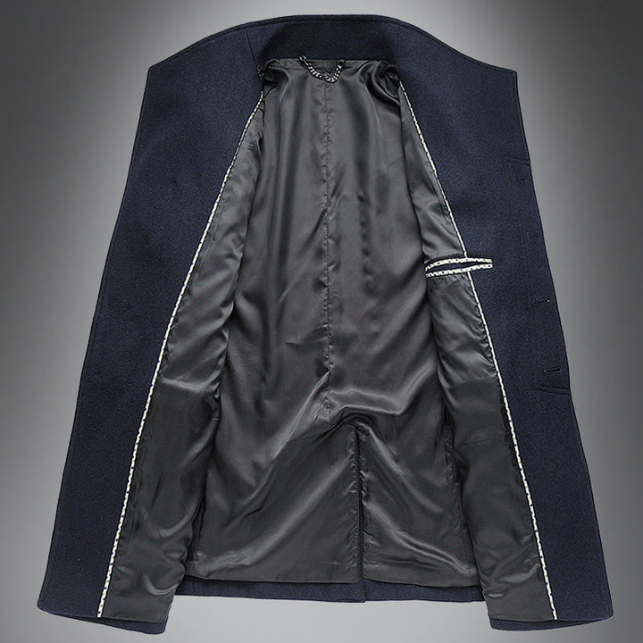 Lune London | Wool coat - Slim fit, button closure with lapel collar