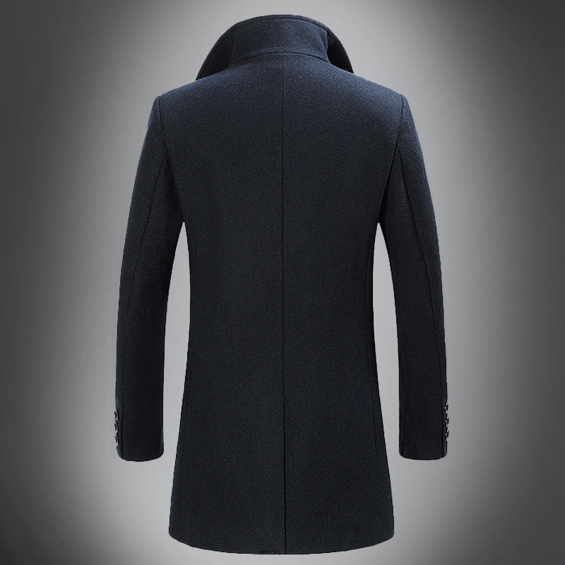 Lune London | Wool coat - Slim fit, button closure with lapel collar