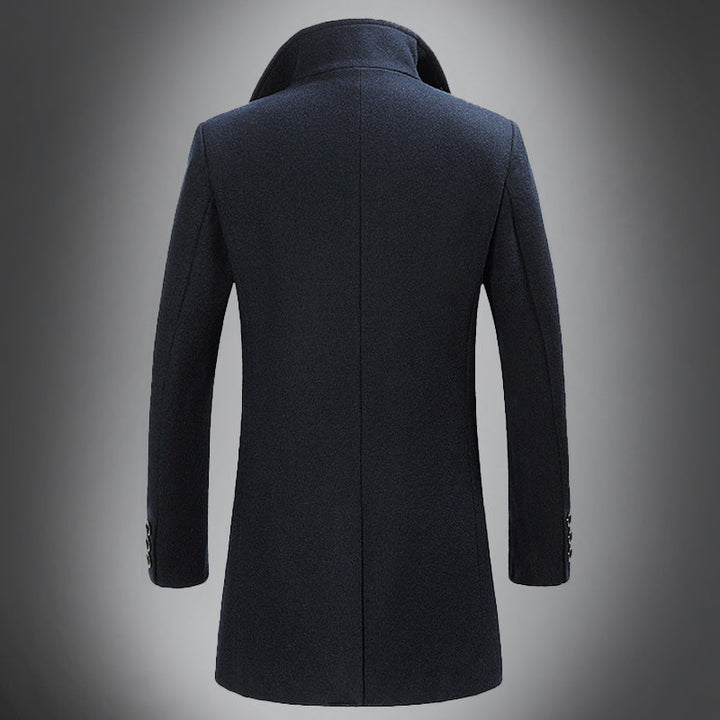 Lune London | Wool coat - Slim fit, button closure with lapel collar