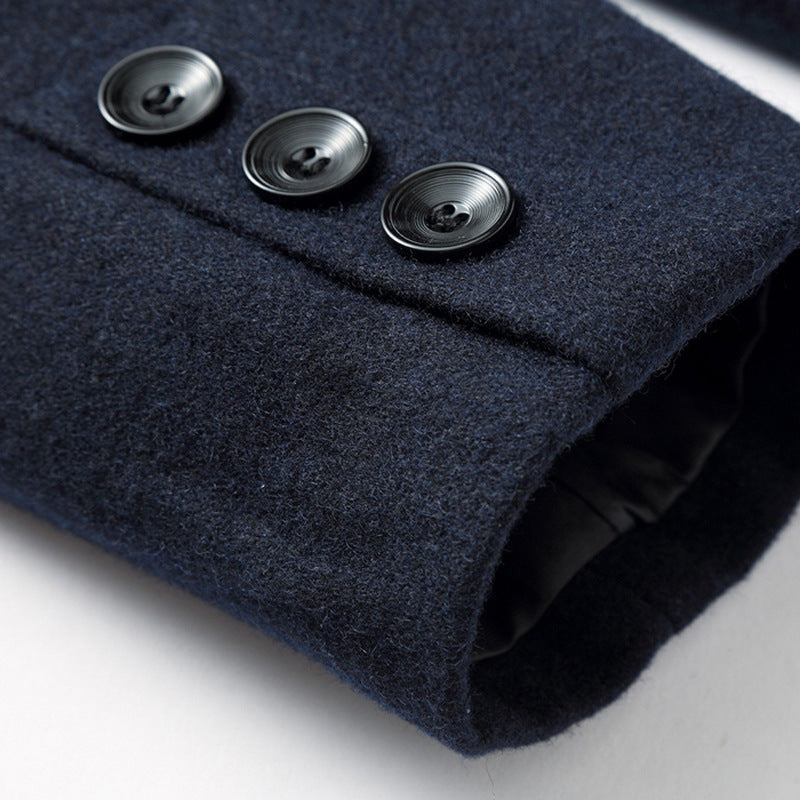 Lune London | Wool coat - Slim fit, button closure with lapel collar