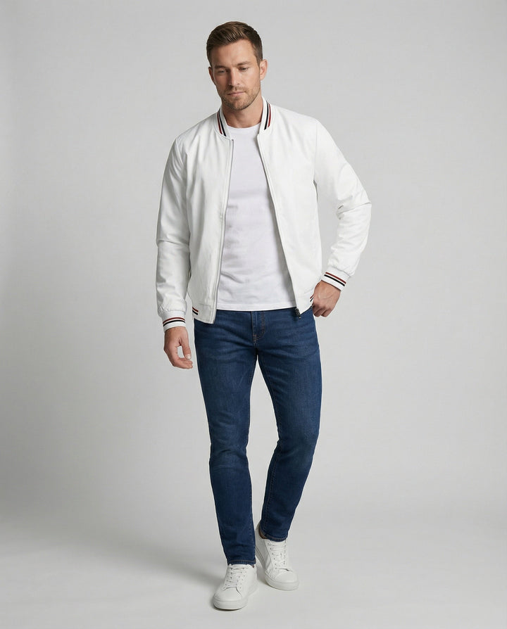 Men's Casual Transition Jacket with Water-Repellent Surface & Stand-Up Collar Lune London