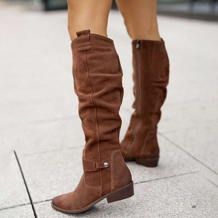 Amarae | Warm Suede Boots - Cozy Winter Shoes
