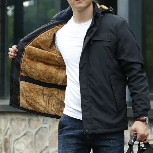 Amarae | Men's Hooded Fleece Jacket, Water-Repellent - Winter
