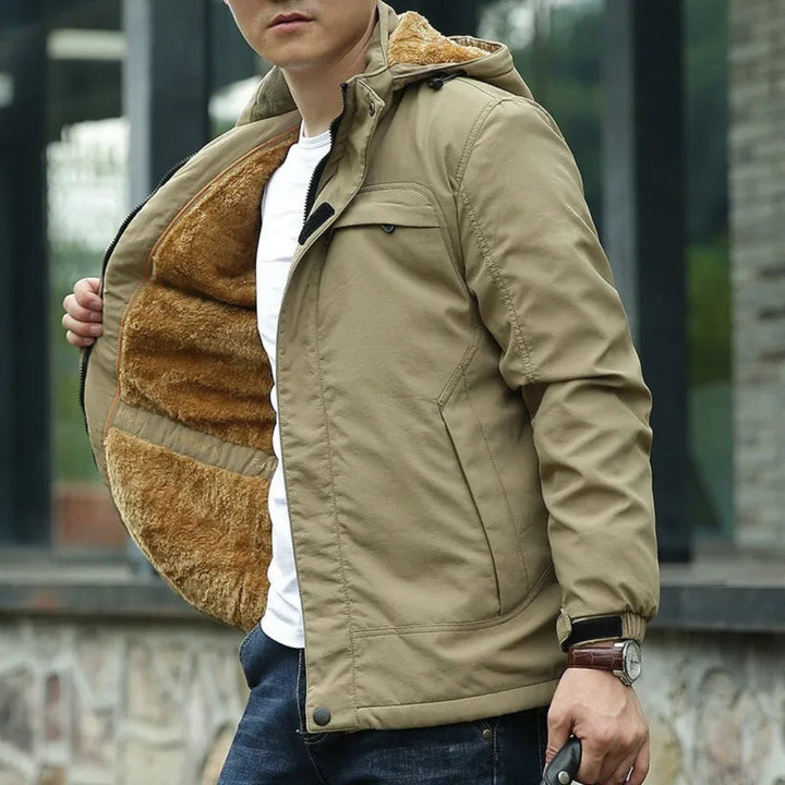 Lune London | Men's Hooded Fleece Jacket, Water-Repellent - Winter